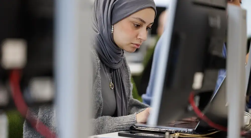 Person in Computer lab 