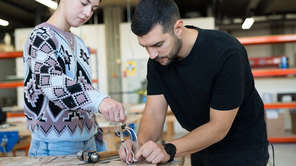 Students using workshop