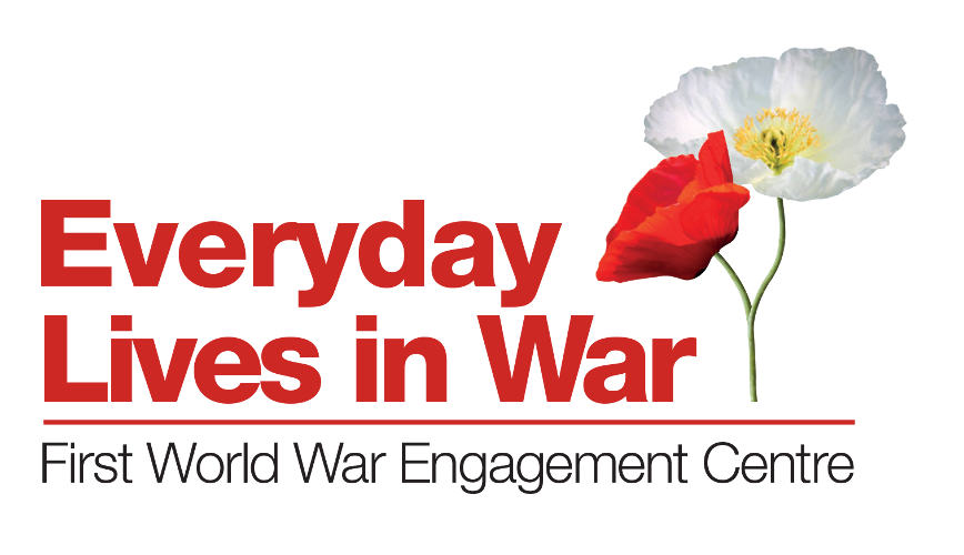 A logo with a white and red poppy