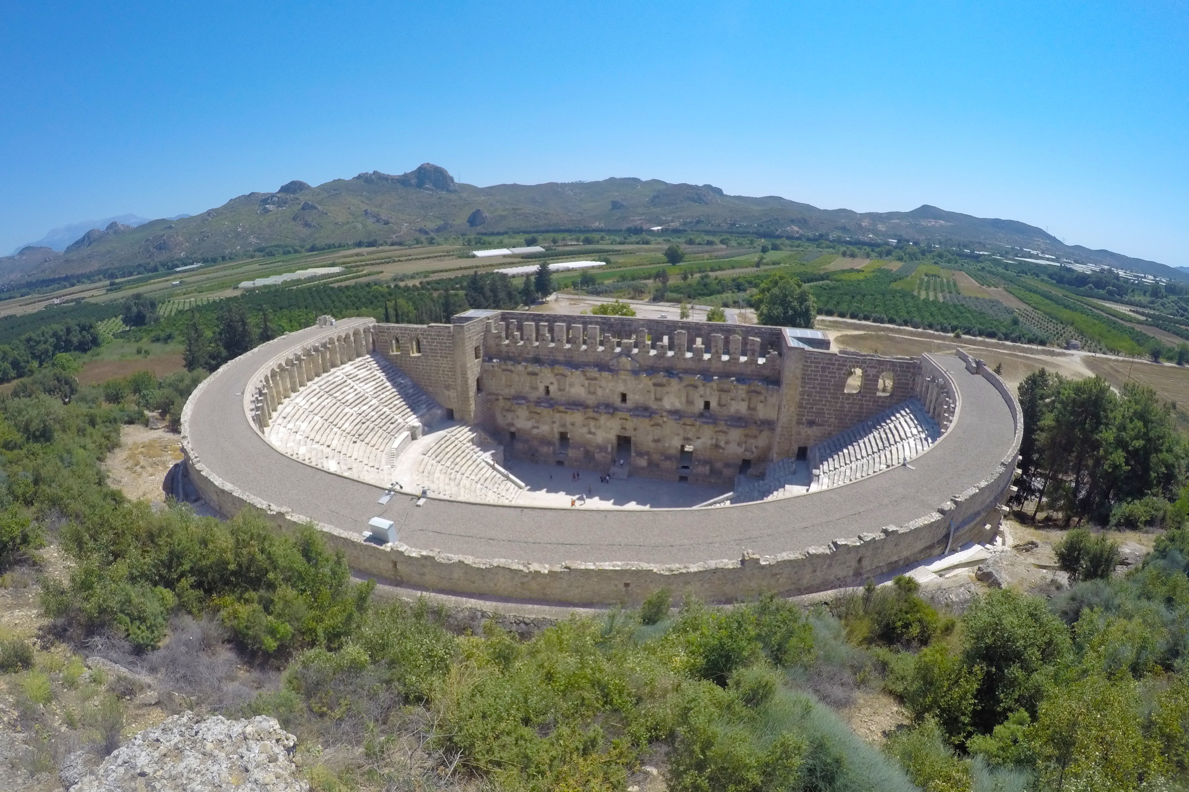 Amphitheatre drone shot
