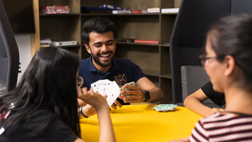 People playing cards 