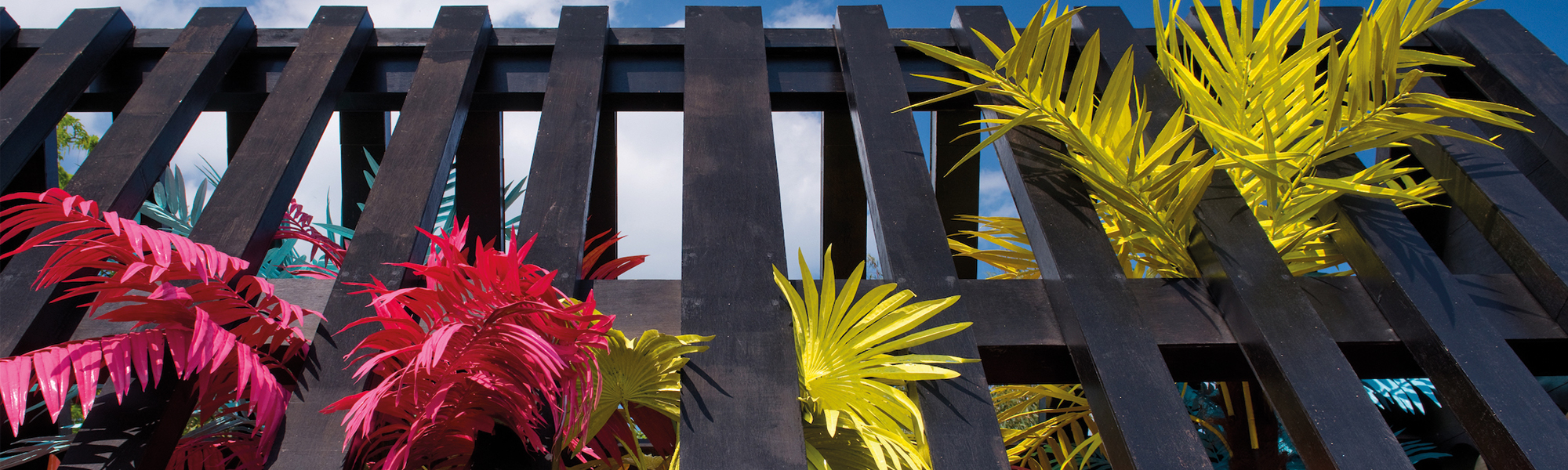Fence with plants