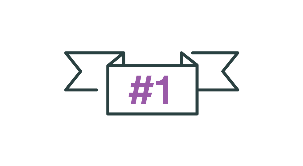 Image of a banner with the number 1 on it