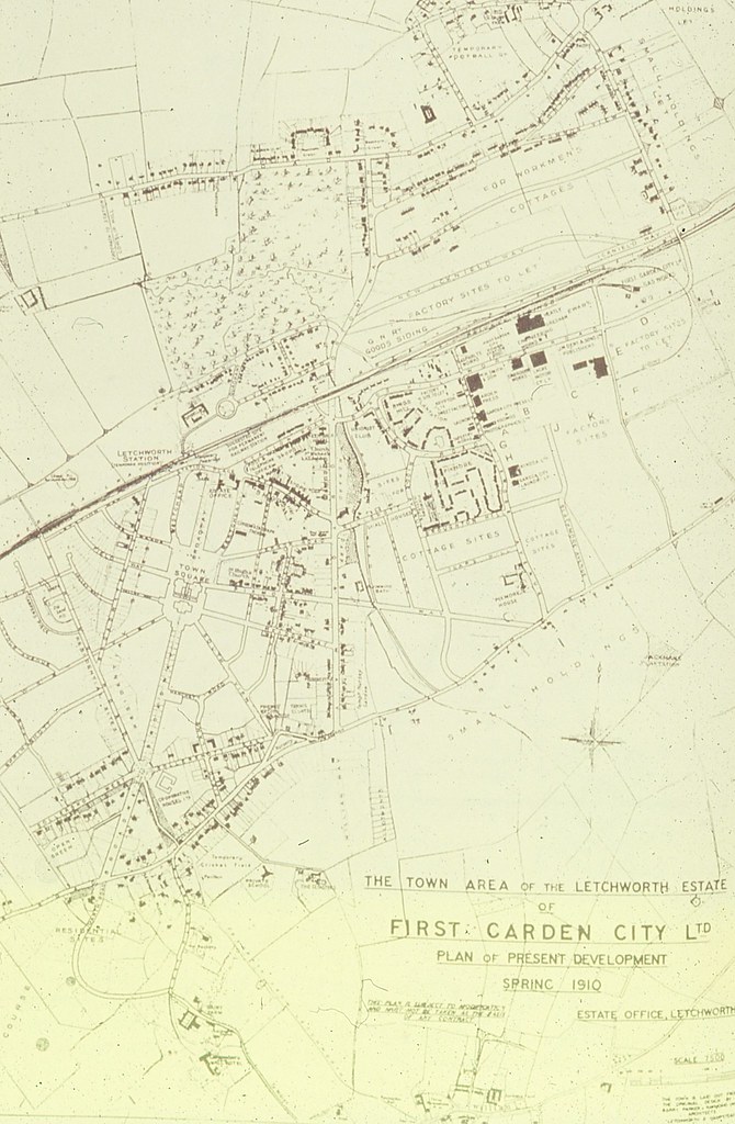 Vintage map of Letchworth Garden City
