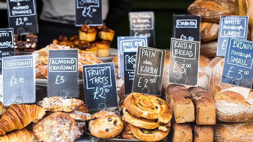 Food at a food market