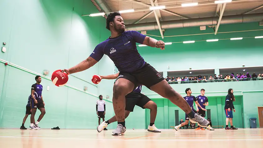 Person playing dodgeball