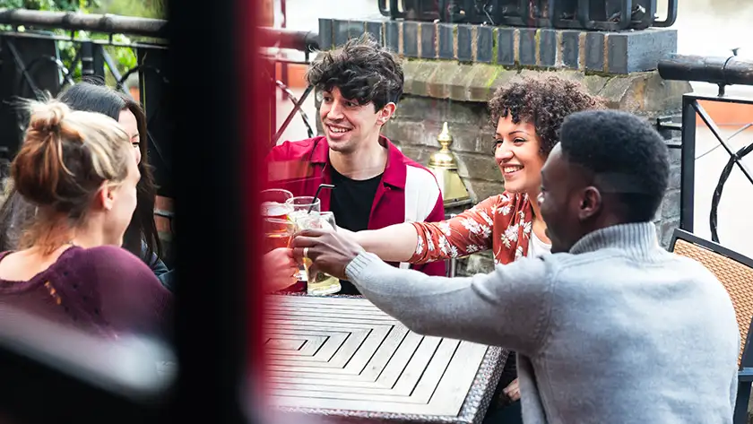 People in a bar having drinks