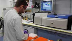 scientist preparing samples