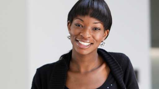 Woman smiling at camera