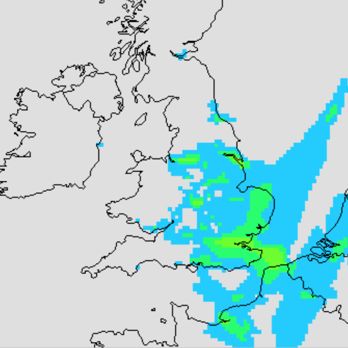 England with weather map