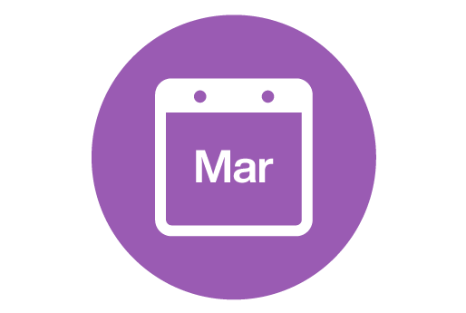 Image of March calendar date