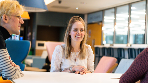 Student sitting at a table