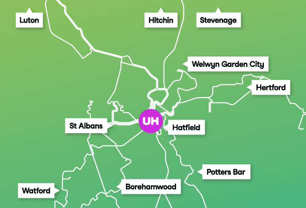 Hatfield digital bus map