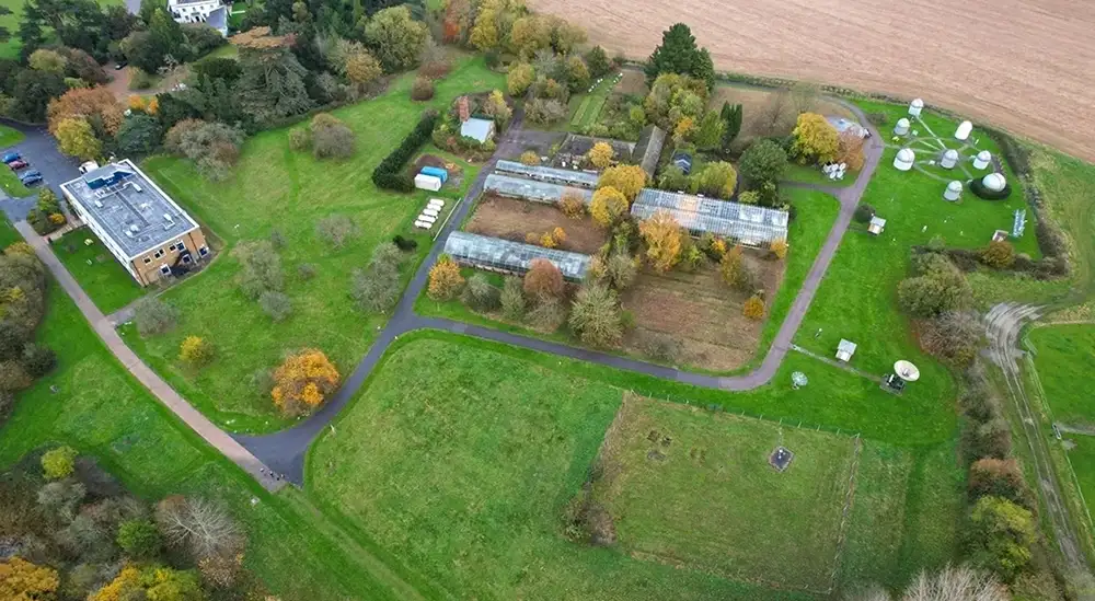 Aerial shot of the observatory