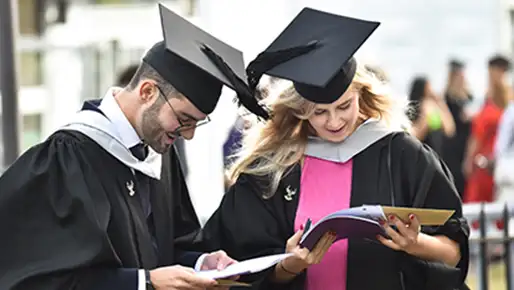 Students at graduation