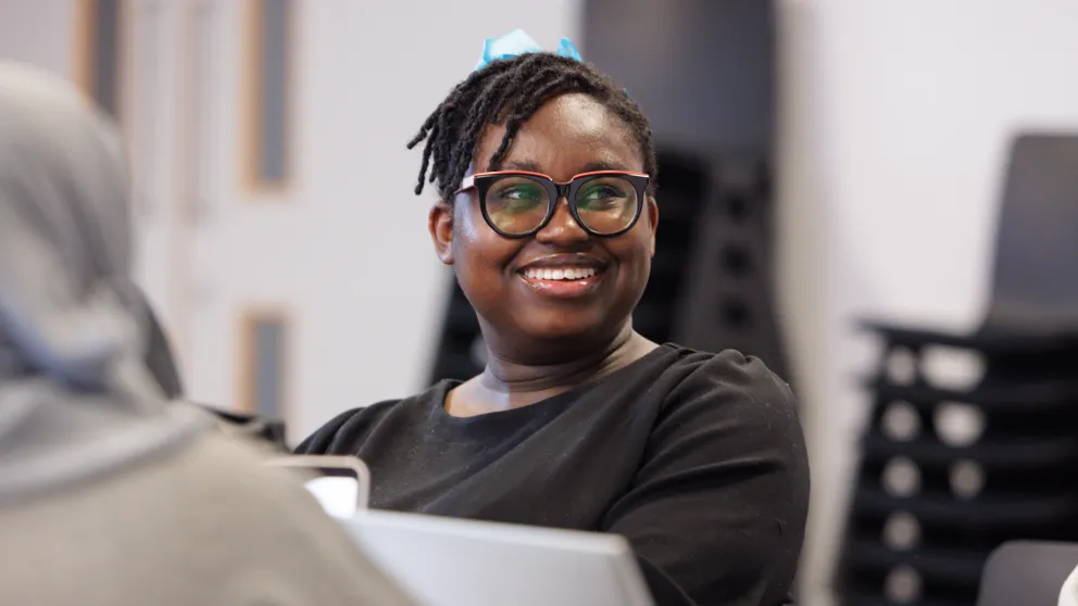 Student smiling