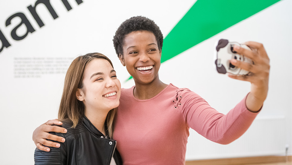 Students taking Selfie