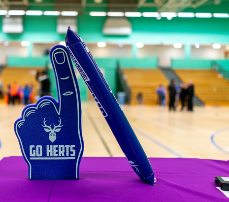 Go Herts foam hands