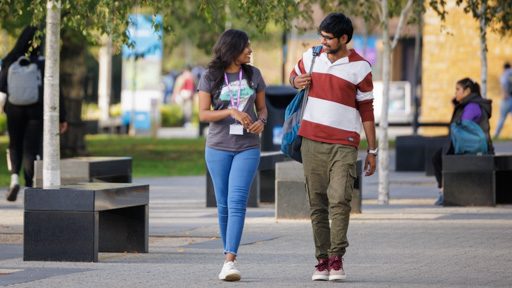 Students on College Lane campus