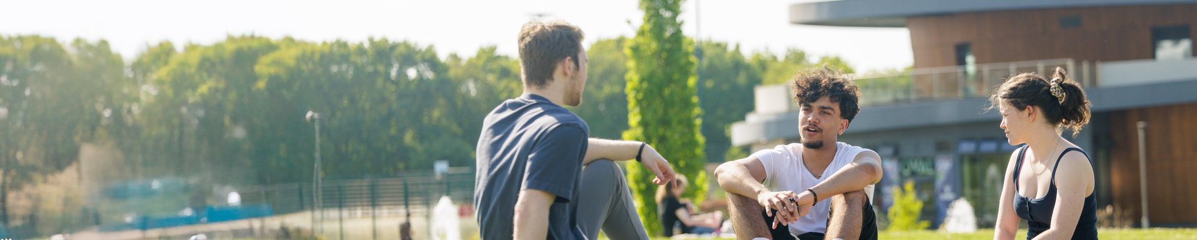 students outside