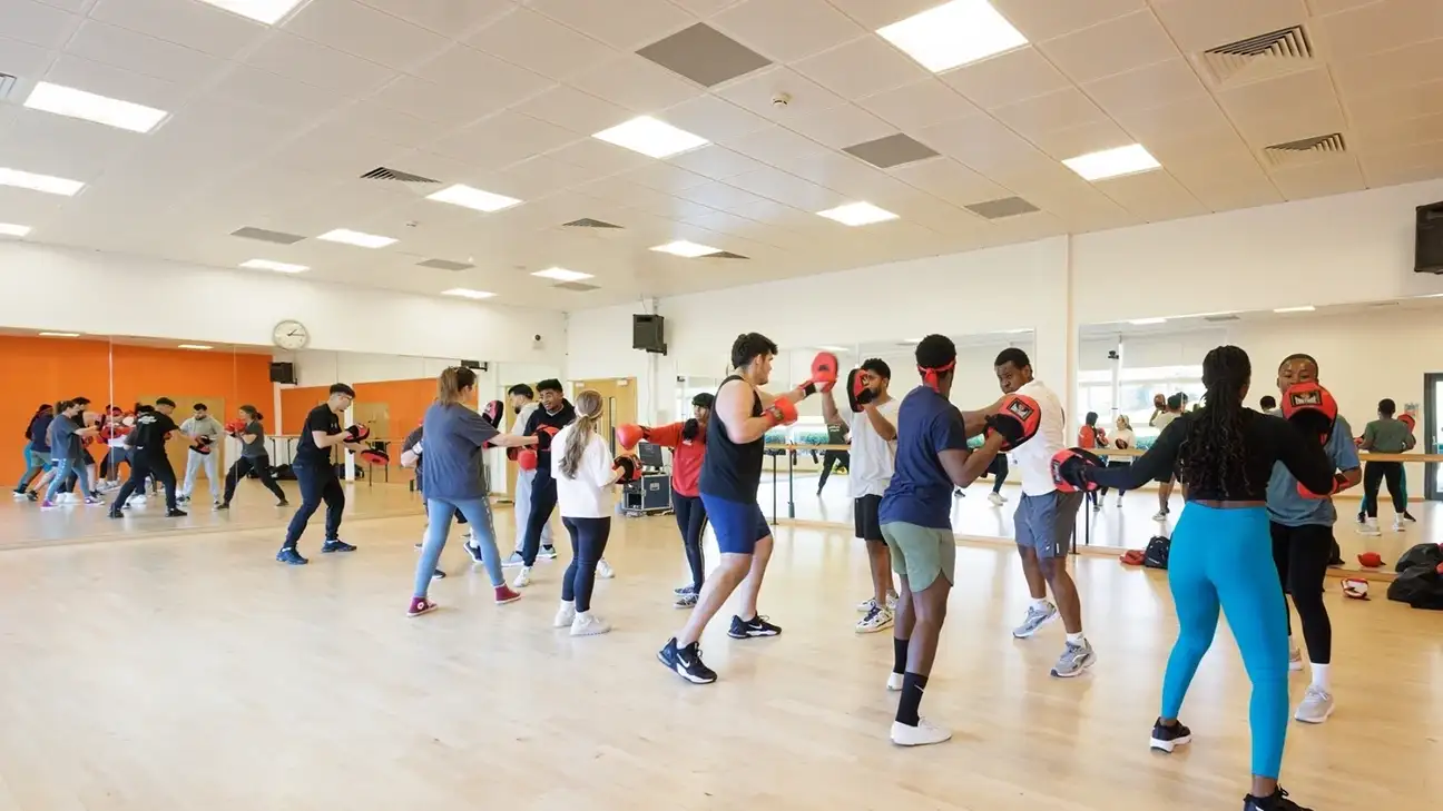 People doing sparing practice 