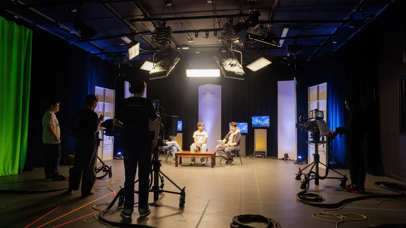 A film production set
