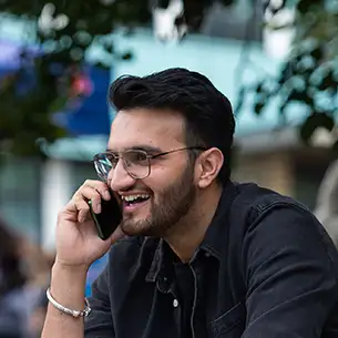 Person on the phone