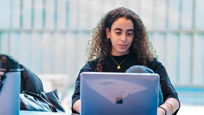 Student on laptop