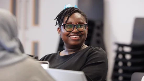 Student smiling