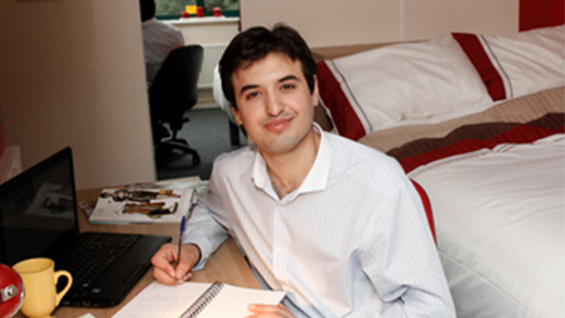 International student in student room
