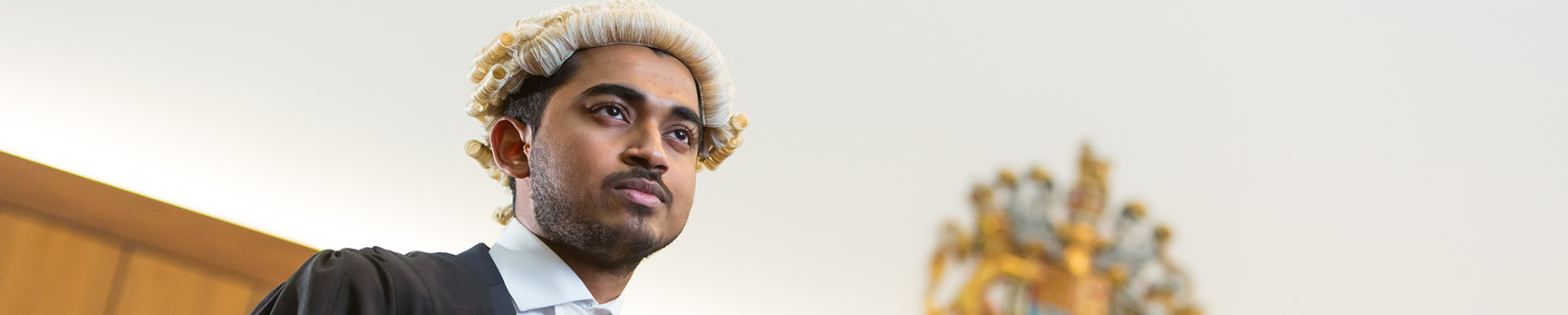 Law student on court