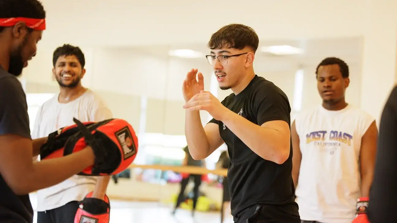 Person doing sparing practice 