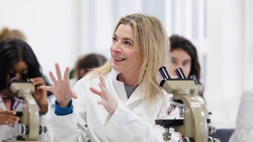 Student in lab