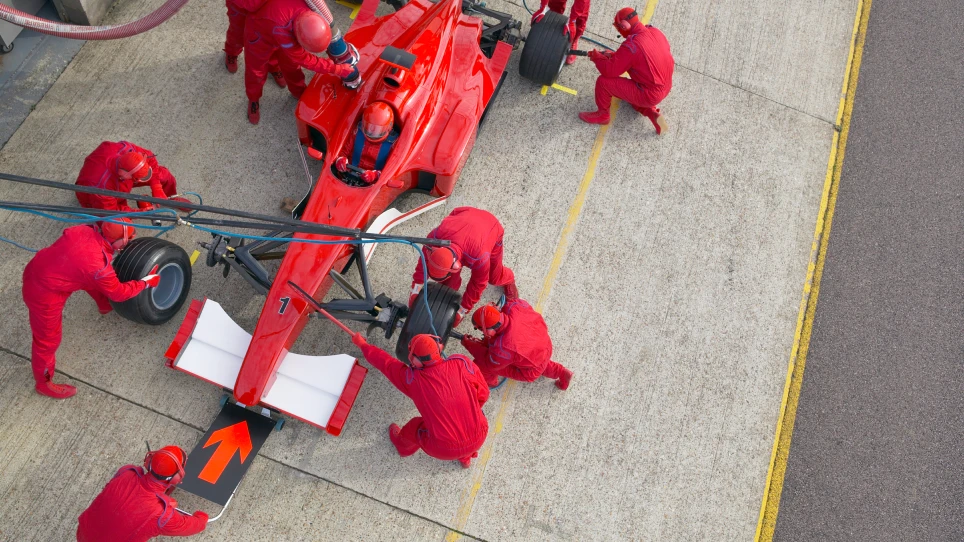 Formula one pit stop