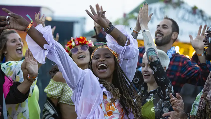 People at a festival