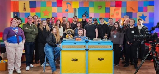 CBeebies’ Dodge T. Dog films new music series at University of Hertfordshire – with students playing a starring role behind the scenes 