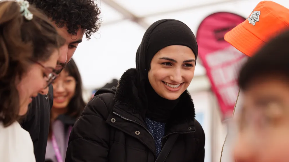 Student smiling