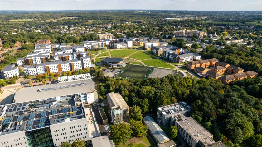 Drone image of the campus