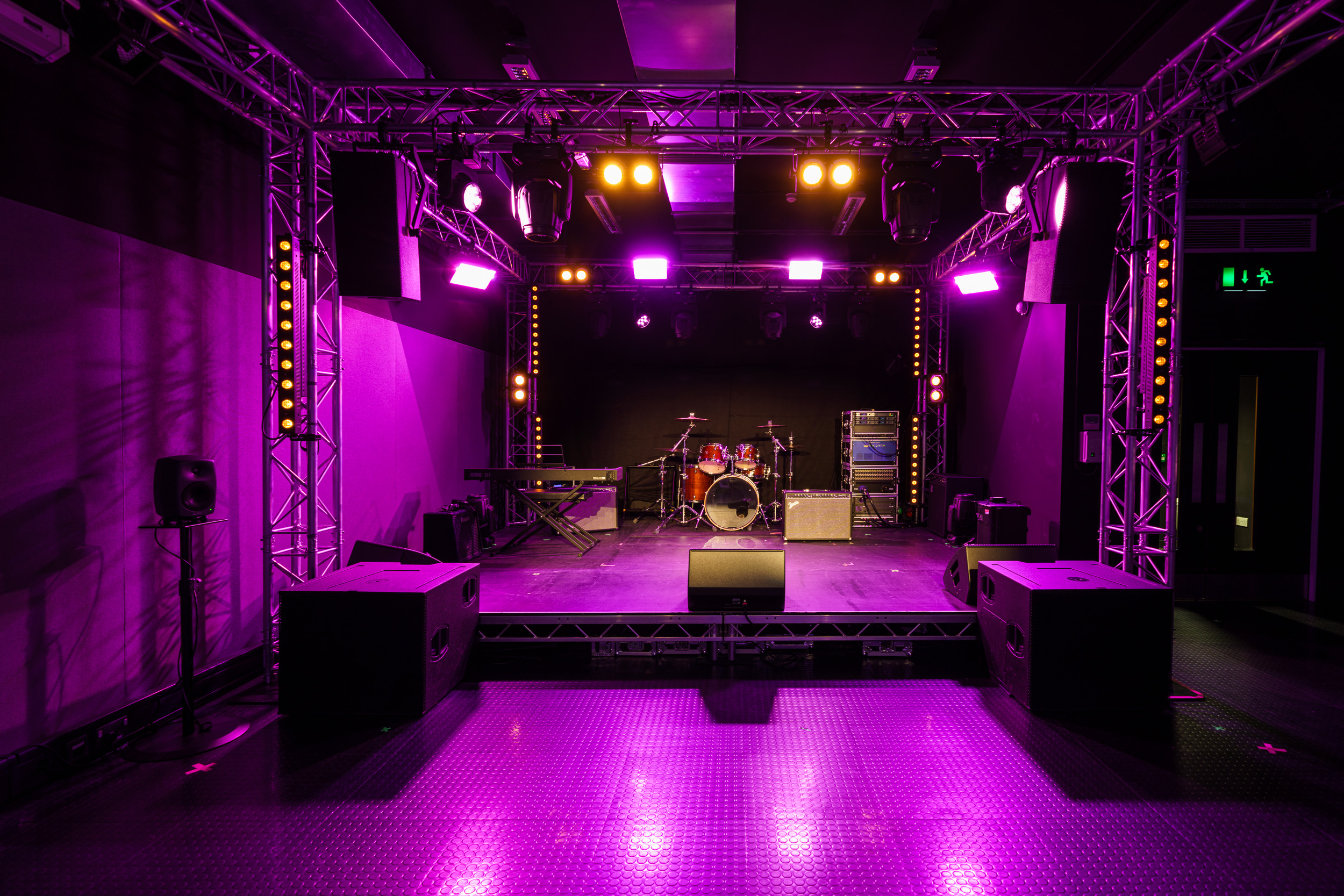 Live sound and lighting stage image