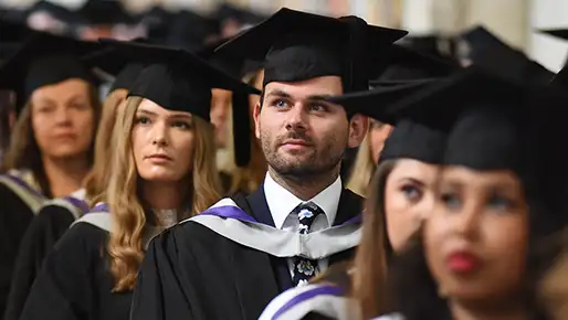 Students at graduation