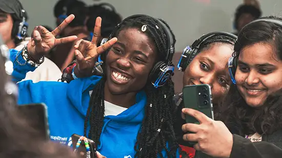 Group of students smiling