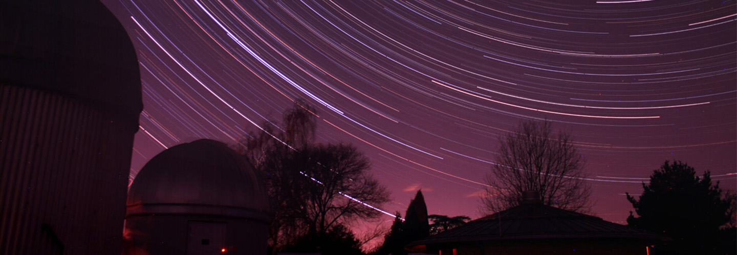 Night sky over the observatory