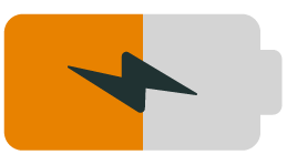 Orange semi-powered battery