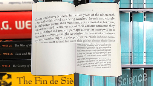A collage of books