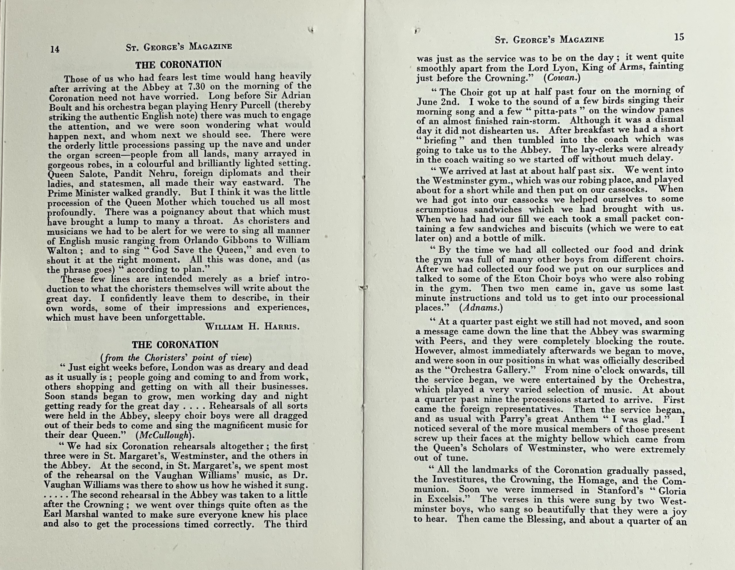 Inside pages of St Georges School Magazine