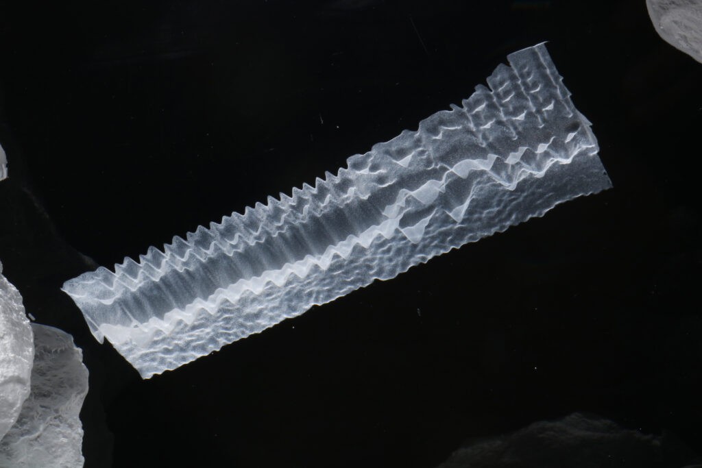 Modern art crinkled paper