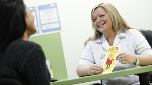 Nurse smiling