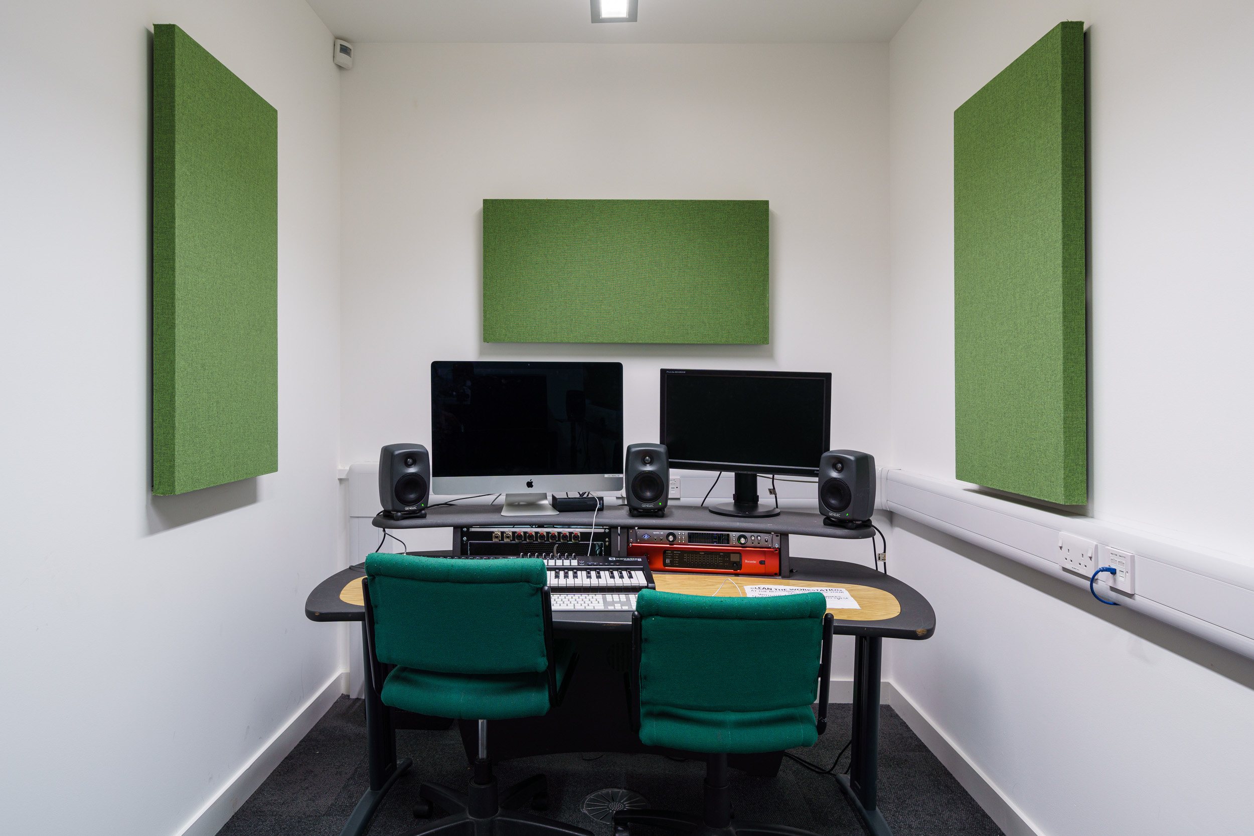 Green music studio set up