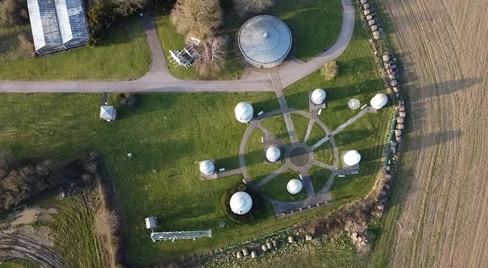 Aerial shot of the observatory