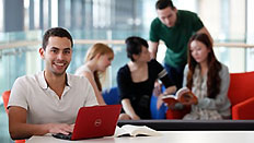 A group of students smiling